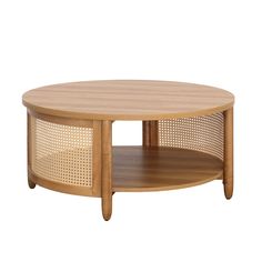 an oval wooden table with perfored design