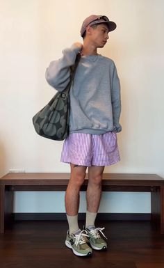 Tomboy Fits, Big Shorts, Trendy Boy Outfits, Mens Trendy Outfits, Street Style Outfits Men, Mens Outfit Inspiration, Street Style Outfit, Mens Street Style, Fashion Pictures