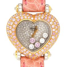 Watches Pink, Chopard Watch, Watches Diamond, Diamond Watches, Cute Watches, Pink Watch, Pink Diamonds, Luxury Watch Brands, Pink Jewelry