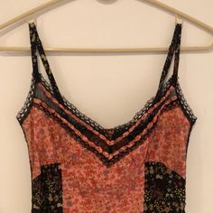 This Slip Dress Has Lots Of Nice Details Including V Neck With Ribbon, Lace And Mesh Adjustable Straps Back Zip Lace Hem And Lace And Ribbon Running Down The Sides. One Thing To Note In Back At The Bottom Of The Zipper The Seam Is Open. This Can Be Easily Stitched. See Picture. Otherwise Dress Is Perfect. Y2k Vintage Item! Black Label ! Betsey Johnson Clothes, Vintage Betsey Johnson, Floral Slip Dress, Pretty Fashion, Betsey Johnson Dresses, Mesh Ribbon, Guest Dress, Lace Hem, Pretty Style