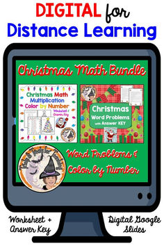 christmas math bundle for children to use with the digital learning program, and other activities