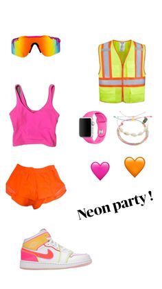 an image of neon party items with the words neon party