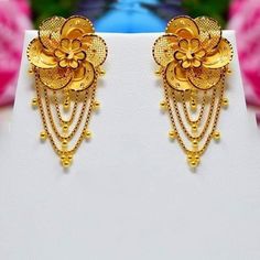 Wedding Jewellery Designs, Gold Earrings Models, Bridal Jewellery Design, Gold Earrings Wedding, Antique Jewellery Designs