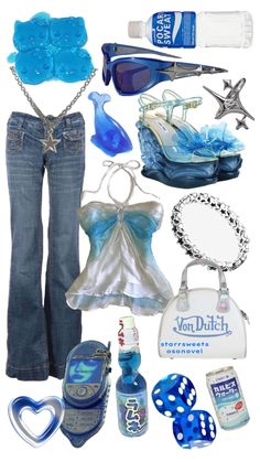 #shuffle #outfitinspo #outfit #fashion Aqua Outfit, Funky Outfits, 2000s Fashion Outfits, Cute Everyday Outfits, Mermaid Fashion, 2000s Fashion, Girly Outfits, Character Outfits