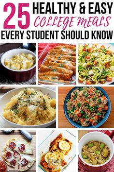 25 healthy and easy college meals every student should know