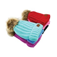 Keep kiddies warm and cozy in these plush-lined pom hats! Bitties are made with quality knit, warm plush lining and fun pom toppers for endless play. Thick plush lining and quality knit with pom topper.Fits ages 3+. From Britt's Knits®. Nautical Outfits, Pink Names, Sea Bags, Faux Fur Scarves, Toddler Hat, Pom Pom Hat, Knitting Materials, Knit Tanks, Christmas Sale