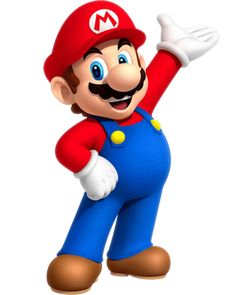 an image of a mario bros character waving