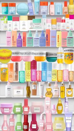 Which shelf would you choose? Popular Skin Care Products, Pretty Skin Care, Skin Care Items, Trendy Makeup, Pretty Skin, Makeup Looks Tutorial, Perfect Skin