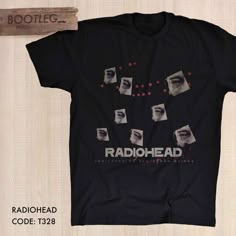 Band T Shirt Aesthetic, Band Shirts Aesthetic, Radiohead Outfit, Radiohead Merch, Radiohead Shirt Design, Radiohead Shirt, Radiohead T Shirt, In Rainbows Radiohead Shirt, Radiohead Graphic Tee