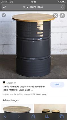 an image of a table made out of barrels on the app store's facebook page