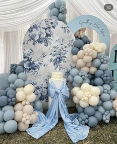 Fancy Baby Shower, Baby Shower Garcon, Bridal Shower Balloons, Something Blue Bridal, Blue Bridal Shower, Boy Baby Shower Themes