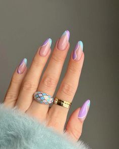 Lilac Nails, Easter Nails, Yellow Nails