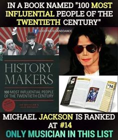 michael jackson is featured in this book named'100 most influential people of the twentieth century '