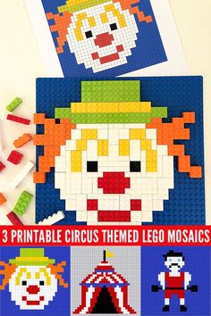 the book cover shows an image of a clown made out of legos and crayons