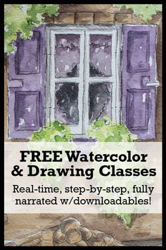 watercolor and drawing classes for beginners to learn how to draw windows with this step - by - step guide