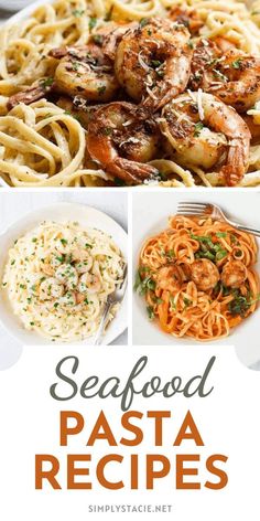 seafood pasta recipe with shrimp, noodles and parmesan cheese