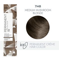 ion Color Brilliance Permanent Creme Hair Color utilizes pure ionic micro pigments for deeper, more intense color. Ion 7MB Medium Mushroom Blonde Permanent Creme Hair Color | Blonde | 2.05 oz. | Sally Beauty Sally Anns Prism Lites For Hair, Ion Semi Permanent Hair Color Chart, Matrix Medium Brown Mocha, Toners For Ash Gray Brown Hair, Hair Color For Pail Skin Brown Eyes, 6n Moroccan Sand Redken, Toners For Ash Gray Mashroom Brown Hair, Aveda Deep Color Chart, 36 Year Old Women Hair Color