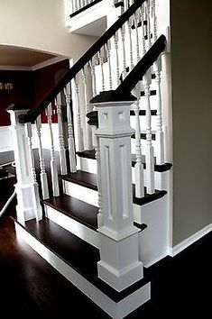 the stairs are white and black in color