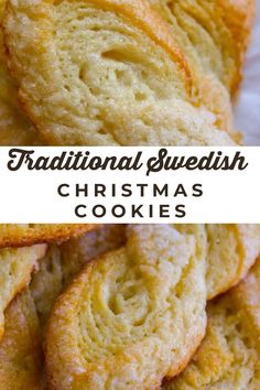 traditional swedish christmas cookies with text overlay