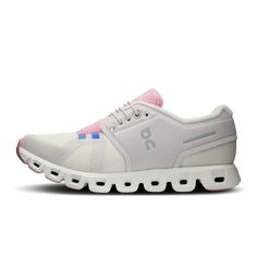 The iconic shoe re-introduced with even more comfort. Made to perform all day, every day with added stability | On Women's Cloud 5 Push Lifestyle Shoe in Ivory/Blossom, Size: 40.5. All day, urban exploration, travel Active Life, Travel. Performance All Day | Polyester Pink On Clouds, On Running Cloud 5, On Running Shoes, Mens Boots Casual, Hiking Sandals, On Clouds, Outdoor Sandals, On Running, Casual Athletic