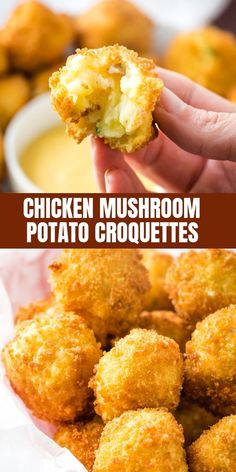 chicken mushroom potato croquettes are the perfect appetizer for any occasion