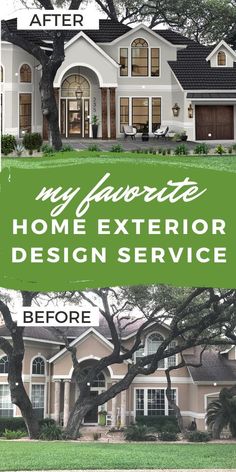 the before and after pictures of a home exterior design service