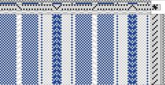 a cross stitch pattern with blue and white stripes