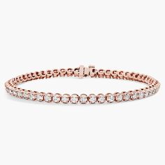 Sparkling, brilliant cut diamonds are set in a classic 14k rose gold, four-prong tennis bracelet. Diamond Tennis Bracelet, Tennis Bracelet Diamond, Blue Nile, Tennis Bracelet, Brilliant Cut Diamond, Diamond Cuts, Jewelry Bracelets, Tennis, Diamonds