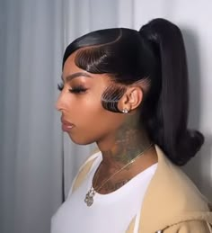 Bun Frontal Wig, Frontal Wig Hairstyles, Cute Braided Hairstyles, Natural Hair Twists, Cool Braid Hairstyles, Cool Braids, Low Bun, Hair Ponytail Styles