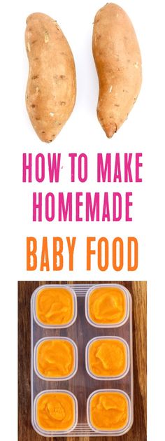 how to make homemade baby food with tumerics and sweet potatoes in plastic containers