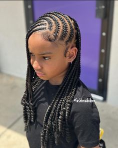 African Braids Hairstyles For Kids, Kids Cornrow Hairstyles Simple, Cute Straight Hairstyles, Kids Cornrow Hairstyles, Hairstyle For Kids, Cut Own Hair, Afro Hair Care, Weave Ponytail Hairstyles