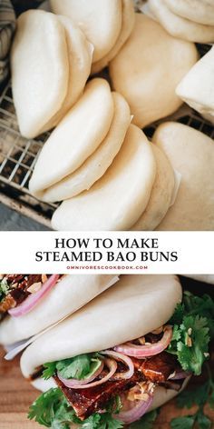 how to make steamed bao buns with step by step instructions for making them in the oven