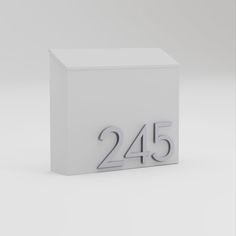 a white box with the number twenty five on it's side and the number twenty four in the middle