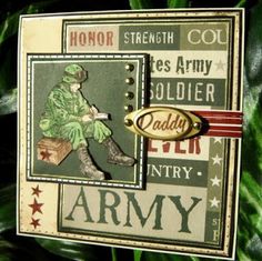 a card with an army soldier on it