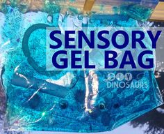 a close up of a bag on a window sill with the words sensory gel bag