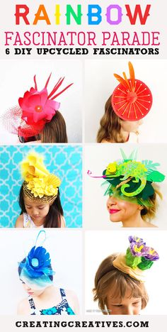 Ascot Hats Diy, Fascinators For Kids, Diy Fancy Hat, Tea Party Hats For Women Diy How To Make, Diy Facinators Easy, Paper Hats Diy How To Make, Wacky Hat Day Ideas, Homemade Fascinators, Fascinator Hats Diy How To Make