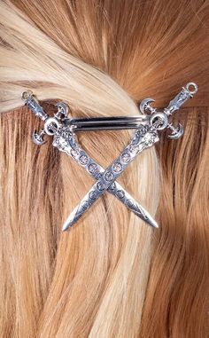 Lunar Goddess Swords Hair Clip-Gothic Jewellery-Tragic Beautiful Triple Goddess Symbol, Lunar Goddess, The Triple Goddess, Goddess Symbol, Goddess Symbols, Crossed Swords, Angel Images, Hold Fast, Alternative Jewelry