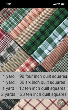 a pile of different colored plaid fabric with text describing how to choose the right one