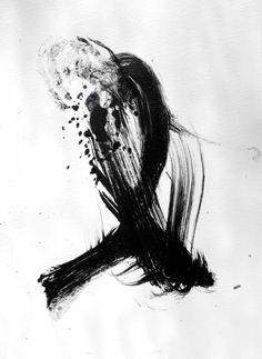 a black and white drawing of a woman's hair