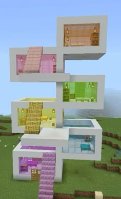 Cute Minecraft Builds No Mods, Minecraft Lover House, How To Build Minecraft, Minecraft Green House Ideas, Preppy Minecraft House, Stuff To Build In Minecraft, Things To Make In Minecraft, Mincraft Idea Houses, Minecraft Houses Blueprints Step By Step