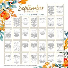 a printable calendar for the month of november with flowers and leaves in oranges