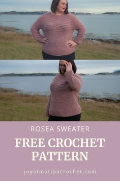 the free crochet pattern for this sweater is easy to make and looks great