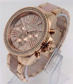 Michael Kors MK6096 Wren Rose Gold Tone Crystal Pave 41mm Dial Ladies Watch | eBay Classic Watches Women, Classic Watch Women, Watches Unique, Classic Watches, Ladies Watch, Wren, Gift Item, Womens Watches, Clothing And Shoes