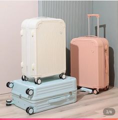 Koper Aesthetic, Teen Luggage, Luggage Aesthetic, Cute Suitcases, Kylie Jenner Look, Cute School Stationary, Cabin Suitcase, Cabin Luggage