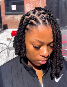 Halle Bailey Loc Bob, Locs Hairstyles For Women Two Strand, Locs Halo Styles, Locs French Braid, Asymmetrical Loc Knot Bob, Loc Styles For Swimming, Rope Loc Styles, Basic Loc Styles For Women, Two Strand Loc Styles For Women