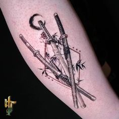 a tattoo with some tools on it