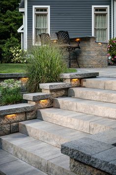 some steps leading up to a house