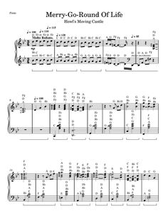 merry - go - round of life sheet music