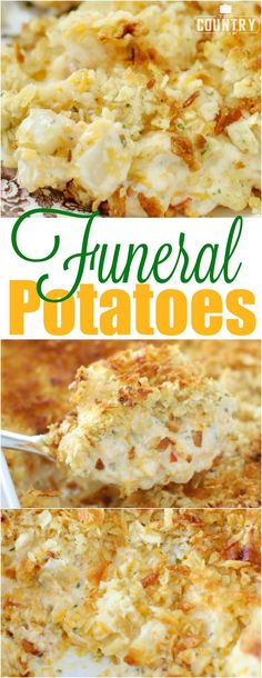 Funeral Potatoes recipe from The Country Cook Country Cook, The Country Cook, Cheesy Potatoes, Country Cooking, Think Food, Potatoes Recipe, Side Recipes, Lunch Snacks, Veggie Dishes