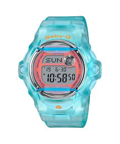 BG169R-7E | BABY-G Women's Semi-Transparent Clear | CASIO Pink Watch, Elapsed Time, Blue Watches, Countdown Timer, Baby G, Casual Watches, Label Printer, Casio G Shock, Music Players